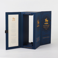 Luxe Nouveau Design Unique Whisky Rouge Blanc Vin Carton Boîte Emballage Cadeau Stockage Panneau Dur Unique Boîte À Vin