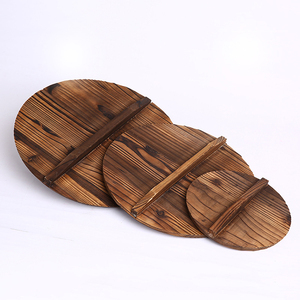 Couvercle de casserole en fer naturel de cuisine à domicile avec grande poignée couvercle en bois pour le travail de fonte Anti-débordement - Product Image 5