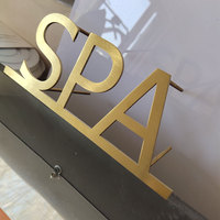Lettres décoratives en laiton découpées à plat en métal Lettres solides de 3mm d'épaisseur pour la réception SPA