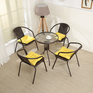 Garden Set Patio <b>Dining</b> Set Chair and <b>Table</b> for Cafe and Canteen <b>Rattan</b> <b>Table</b> Outdoor Furniture - Product Image 2