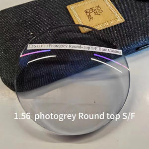 1,56 UV ++ Photogrey Round-Top S/F Lentes bifocales ópticas con revestimiento azul con efecto de visión fotocromática clara - Product Image 2