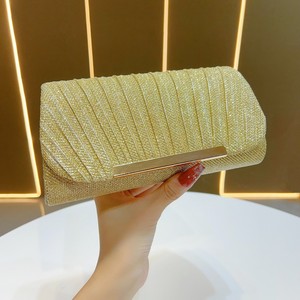 New Luxury Wrinkles Texture <b>Handbag</b> Clutch Bag High-end <b>Small</b> Hot Drilling Process Evening Bag for Ladies - Product Image 1