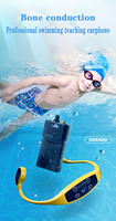 Headphone Earphone Konduksi Tulang Terbaik Headset Bawah Air Nirkabel Dirancang untuk Latihan Berenang Headset Konduksi Tulang 907J