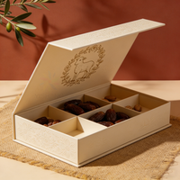 Boîte à dattes de luxe pour hôtel, fermeture magnétique, pour dattes du Ramadan, baklava, Eid Mubarak, emballage de dattes de qualité supérieure