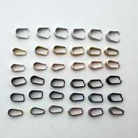 Accessoires en acier inoxydable : Boucle en forme de grain de melon, Anneau ouvert, Cercle, Bijoux à suspendre, DIY