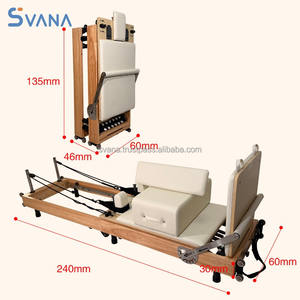 Máquina de Pilates Reformer Plegable Ajustable de Roble Profesional y Duradera para Gimnasio en Casa y Estudios de Salud - Product Image 6