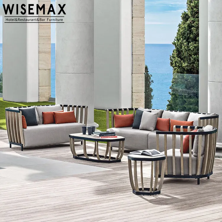WISEMAX FURNITURE アウトドアホテル 防水 モダン チーク無垢材 ソファ