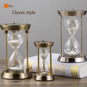 <span class=keywords><strong>Sablier</strong></span> en métal moderne fait main personnalisable, 10/15/30 min, grand ou petit, portable, écologique, cadeau de décoration rotatif - Product Image 4