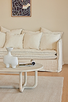 Muebles cómodos para sala de estar relleno de plumas de ganso 9 cojines sofá sofás modernos sofás para sala de estar con algodón y lino