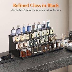 Acrylic Multi Layer Display Rack 3 Tier Wall Mounted Shelf For Perfume Figurine Organizer Plastic Storage Stand - Product Image 4