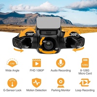 Boîte noire de voiture 4 canaux 4*1080P, caméra embarquée 170° avec GPS, WiFi, enregistreur de conduite pour taxi, vision nocturne IR, 4 caméras
