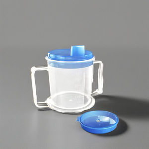 Tasse à eau à double poignée multifonctionnelle pour les patients âgés qui boivent et secouent les mains Prévention des déversements Thérapie de réadaptation Fourniture - Product Image 2