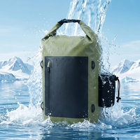 Nouveau sac étanche pliable à fermeture roll-top de grande capacité 30L, sac de transport en PVC 500D, sacs de rangement extérieurs toutes saisons, sac à dos, canoë