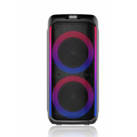Altavoces Portátiles con Woofer de 6.5 Pulgadas, Micrófono Inalámbrico, 20 W, LED RGB, Control Remoto 5.0, Alimentación por Batería de 3600 mAh, Karaoke para Exteriores y Hogar