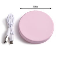 Miroir de maquillage à LED de poche compact rose mignon avec lumière LED vente en ligne