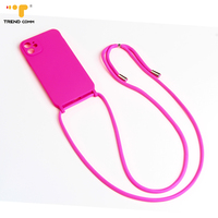 Coque de téléphone personnalisée en TPU à faible MOQ avec sangle bandoulière réglable, accessoire mobile en plastique pour iPhone 16 Pro, design Strange Loop