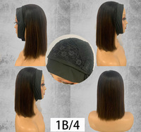 Perruques Bob SDD en cheveux vietnamiens ultra-lisses avec bandeau, vente en gros, sans colle, sans dentelle, noires, 100 % cheveux humains, densité 200 %