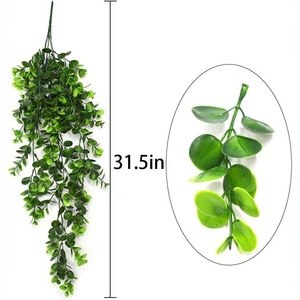 Plante artificielle suspendue en eucalyptus Jinteng, 31,5 pouces, en plastique, pour décoration intérieure et extérieure, mariage - Product Image 1