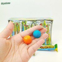 SuperLoves Chewing-gum fruité avec autocollant tatouage dans un pot en verre multicolore pour fête d'enfants, vente en gros