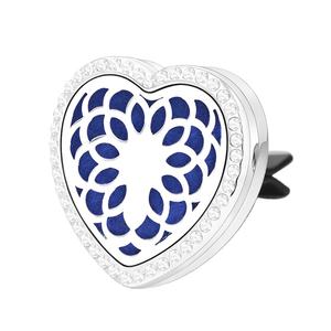 Heart Vent Clip Crystal Vent Air Freshener Fragrance Car Aromatherapy <b>Essential</b> <b>Oil</b> <b>Diffuser</b> - Product Image 4