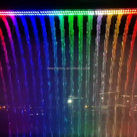 DEWY Dijital Su Perdesi Dış Mekan Çeşmesi Dans Eden Çeşme Ayarlanabilir Düşme Hızı Özel Logo Göstergeli