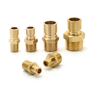 Union Connector Brass Extension Nipple Fittings Adapter 3/8" 1/4" Female NPT Couplings For Hose