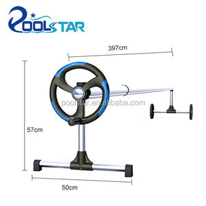 Rouleau de bobine de couverture de <span class=keywords><strong>piscine</strong></span> solaire dans le sol de <span class=keywords><strong>5m</strong></span> de largeur en aluminium et acier inoxydable de base pour piscines de jardin extérieures BSCI SEDEX - Product Image 2