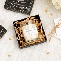 Boîte en papier kraft noir pour personnalisation de logo et identité de boutique, étui à bijoux coulissant avec ruban, boîte cadeau