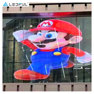 Cortina transparente de alta transparencia, pantalla LED para interiores, semiexteriores, P2.8, P3.9, P7.8, P10.4 - Product Image 2