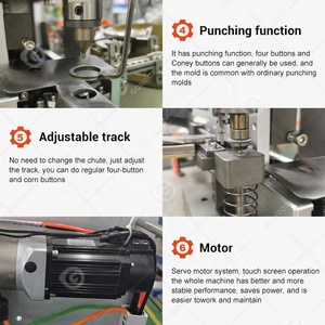 Quần jean kim loại hoàn toàn tự động 4 phần Snap Botton nút gắn đinh tán tay bấm máy Nam Nữ - Product Image 4