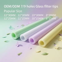 Embouts Vortex Personnalisés, Embouts de Filtre en Verre avec 7 Trous pour Accessoires de Cigare