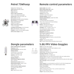 Hglrc Petrel 75mm RTF Ready-To-Fly Kit de drones de nivel de entrada para principiantes - Product Image 2