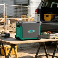 Générateur solaire portable MECO 4KWh 2200W avec batterie au lithium fer phosphate, onduleur à onde sinusoïdale pure pour camping-car, voyage et vie nomade