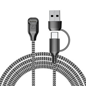 Câble de chargement 2 en 1 USB Type-C pour <span class=keywords><strong>Garmin</strong></span> Forerunner 570 970 <span class=keywords><strong>Fenix</strong></span> 8 7 <span class=keywords><strong>Pro</strong></span> <span class=keywords><strong>6</strong></span> 7X 7S Venu Fast Nylon Tressé Watch Charger Cord - Product Image 2