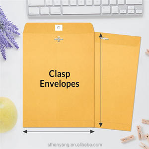 10X13 Cierre Kraft Sobre Reutilización Bolsa de archivo de papel amarillo Embalaje de postal liso para escuela Oficina Almacenamiento Correo - Product Image 3