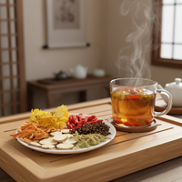 Thé en infusion de chrysanthème et de baies de goji, mélange bienfaisant, sachets individuels, boîte de 120g avec graines de cassia et réglisse