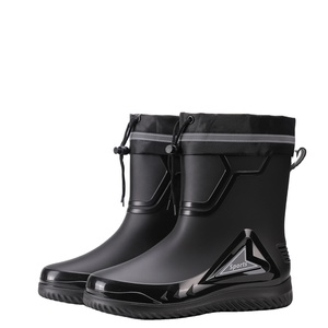 Wholesale Adult PVC Gumboots <strong>Wellington</strong> <strong>Short</strong> Car Wash Rain Boots Waterproof Anti-Slippery Recyclable Rubber for Winter - Product Image 3