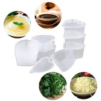 Gobelet à sauce à emporter en plastique de 45ml Conteneurs d'emballage alimentaire Plateau alimentaire jetable avec couvercle Boîte en plastique Fournitures de restaurant
