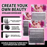 Lot de 10 paquets de faux cils synthétiques 30D 40D 50D 100D – Extensions de cils segmentées DIY légères et imperméables, très populaires