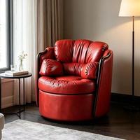 Fauteuil de salon individuel de luxe léger avec fonction pivotante, fauteuil de relaxation, nouveau modèle de style rétro