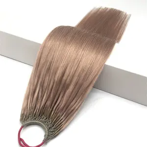 Wholesale hair supplier korean knot thread hair extensions human hair