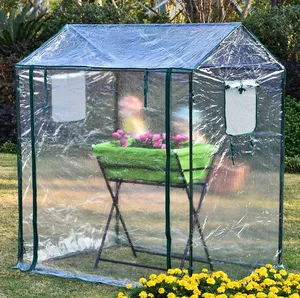 토마토 온실 성장 집 투명 PVC 130 cm 높이 온실