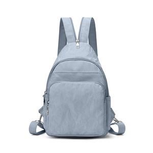 Mochila minimalista de estilo coreano para mujer, impermeable, 20L, correa desmontable, bolso de viaje diario, Color sólido, multicapa - Product Image 1