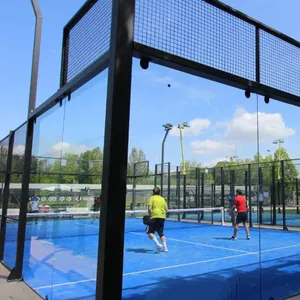 2024 most popular Panoramic Paddle Tennis Court roof paddle court cover manufacture padel tennis court with tent project