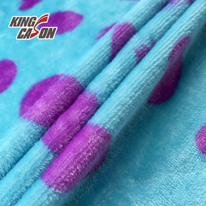 Nhà Cung Cấp Vải KINGCASON Cọ Hai Mặt Poly 100 Vải Nỉ <span class=keywords><strong>Flannel</strong></span> Mềm Mại Thoải Mái In Hình Trái Tim Tùy Chỉnh Cho Trẻ Em - Product Image 4