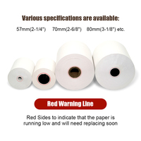 Vente d'usine Rouleaux 57x20 57x40 Papier thermique Rouleau jumbo 48 Gsm avec certificat ISO FSC