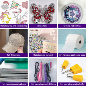 Nueva venta al por mayor de diamantes de imitación completos DIY accesorios de <span class=keywords><strong>ropa</strong></span> estampado en caliente dibujo <span class=keywords><strong>pegatinas</strong></span> de diamantes de imitación <span class=keywords><strong>para</strong></span> jugar impresión de transferencia - Product Image 6