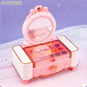 Bột Phấn má hồng bóng mắt sơn móng tay trẻ em trang điểm Kit quà tặng cho cô gái thực sự tạo nên bộ hộp đầy đủ Vanity bảng thiết lập với gương - Product Image 5