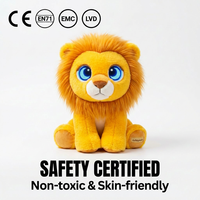 Peluche IA ChatGPT Lion Doré avec Yeux LED Intelligents, Reconnaissance Vocale, Plus de 60 Langues, Cadeau pour Enfants, Faible MOQ, OEM ODM Disponibles, Cuteyeah PP