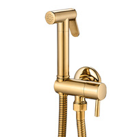 Ensemble de bidet portatif haute pression, pulvérisateur Shattaf pour toilettes, ensemble de douche à main, pistolet de pulvérisation chromé pour salle de bain et toilettes